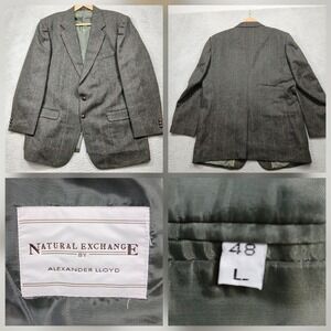 Natural Exchange by Alexander Lloyd Men's 48L Gray Wool Blazer Sport Coat